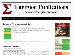 Energion Publications Home Page Image